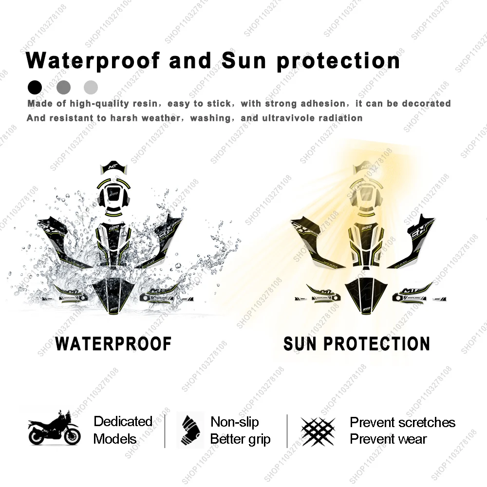 For 800MT Explore 800 MT 2023 2024 Limited Edition 3D gel Resin Motorcycle Tank Pad Protection Sticker New Decorative Decal