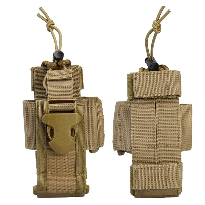 Adjustable Tactical Radio Holder Bag Molle Two Way Radio Holster Pouch Holder Nylon Duty Military Storage Case Walkie TalkieBag