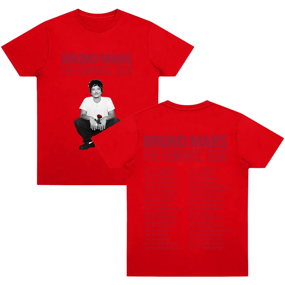 Bruno Mars 2026 The Romantic Tour tee American singer Bruno Mars