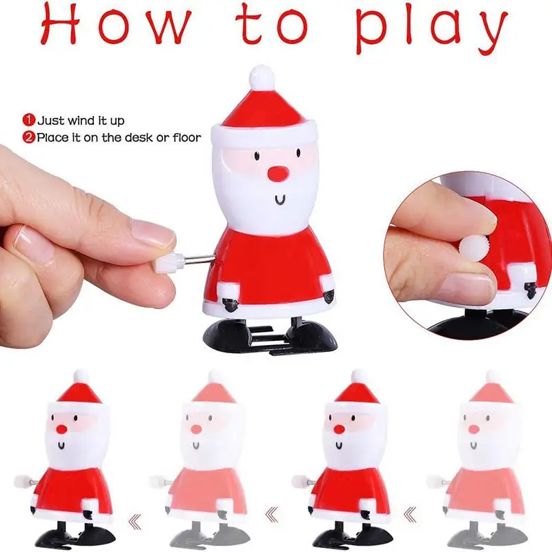 Christmas Ornament Children Toys Jumping Santa Claus Elk Snowman Penguin Kindergarten Festive Party Supplies New Year Gifts