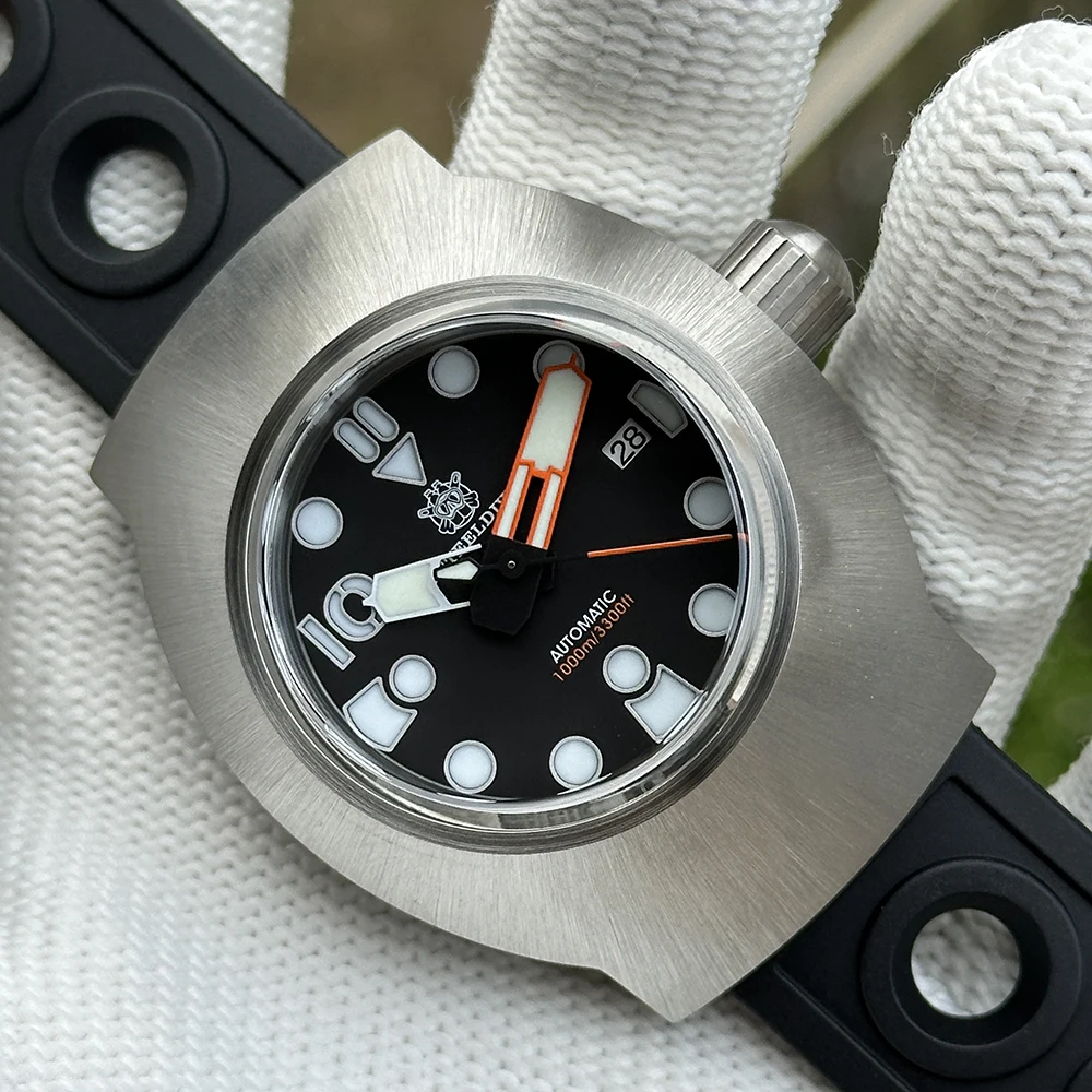 STEELDIVE Men Automatic Watch 45MM Sport Mechanical Wristwatch Deep Dive 100Bar Waterproof BGW-9 Luminous Sapphire NH35