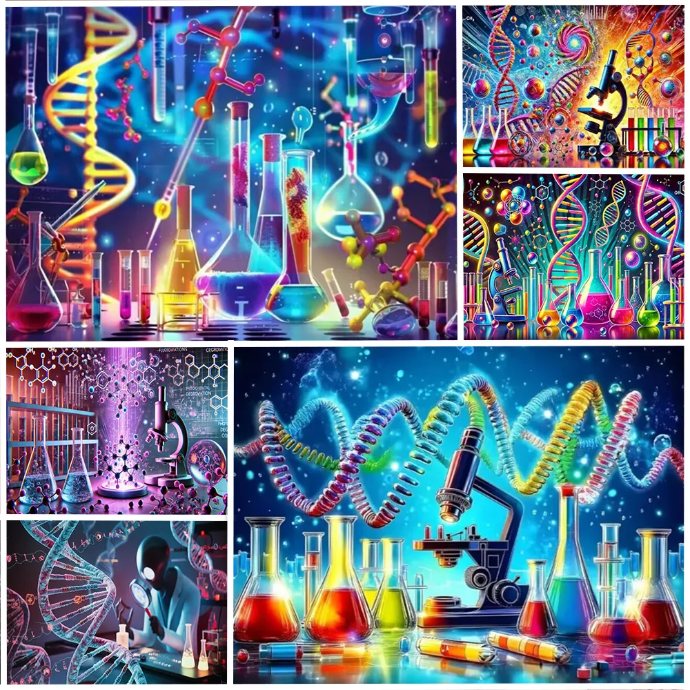 

Science Laboratory Backdrop Chemical Experiment Theme Birthday Party Decoration Background Baby Shower Supplies Photography Prop