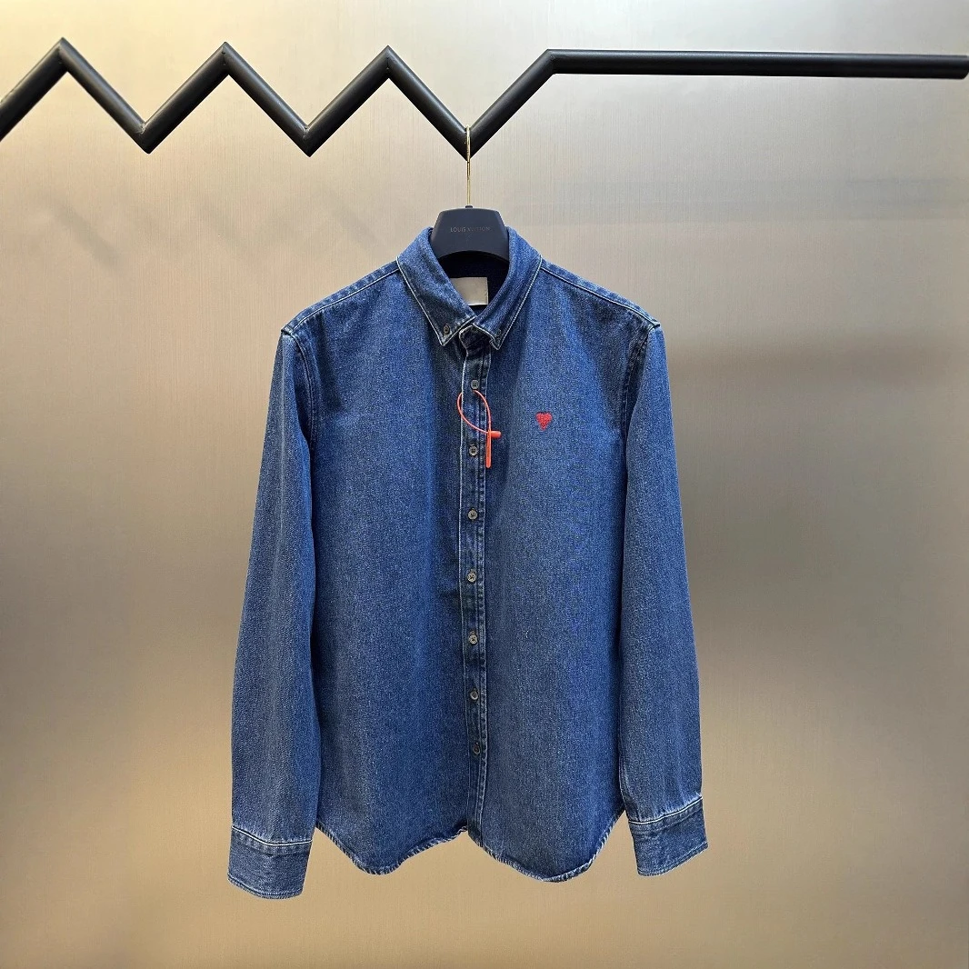 

2026 A High Version New Denim Shirt Jacket Versatile European and American Casual Loose Men and Women Designer Styles