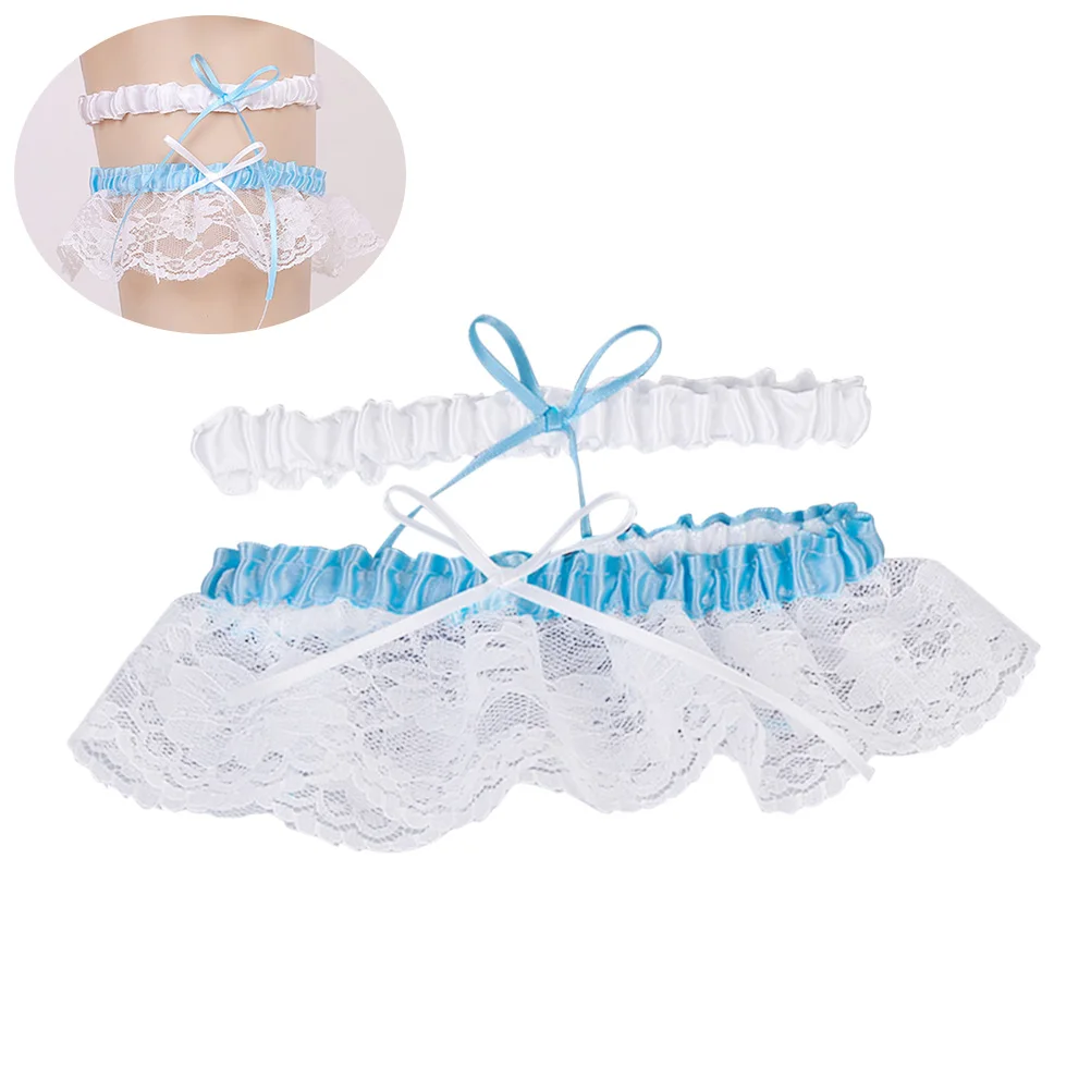

Elegant Lace Sky Blue Adjustable Bowknot Wedding Bride Floral Ornaments Bridal Keepsake