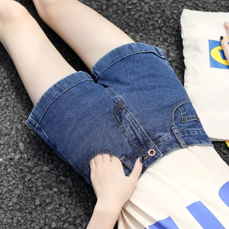 Short Pants for Woman To Wear Work Women's Shorts Denim High Waist Office Boxer Cargo Jeans Clothing Elasticty Clothes Summer XL