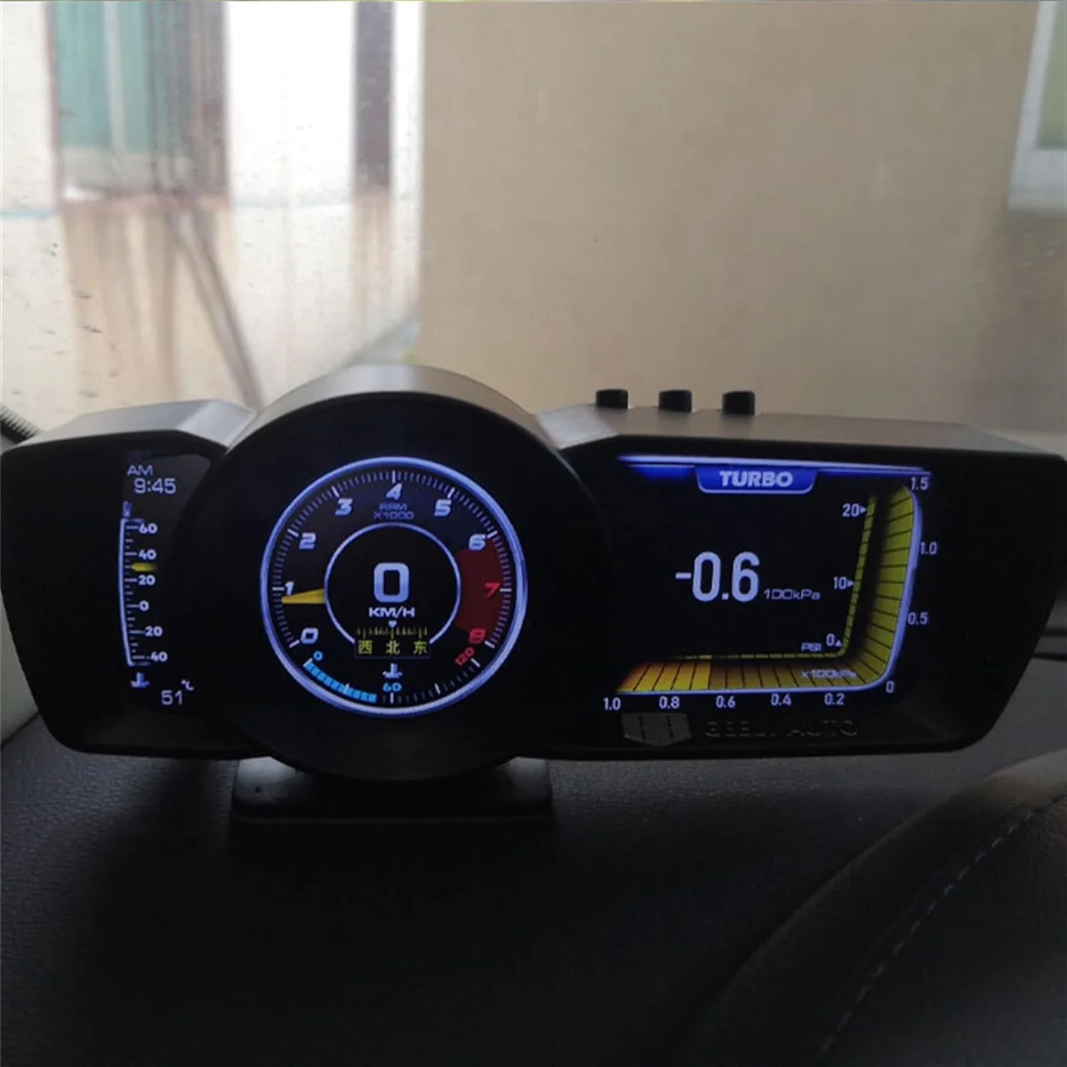 Exquisite AP-7 HUD Head-Up Display OBD GPS Dual System Driving Computer LCD Computer Speedometer Universal
