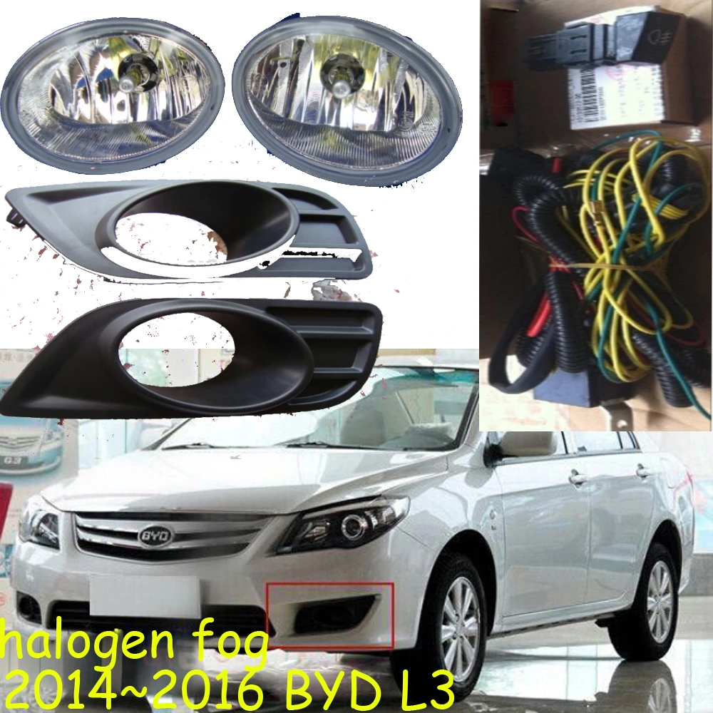 

car accessories bupmer head light for BYD L3 fog lamp headlight halogen bulb 2014y for BYD L3 headlamp