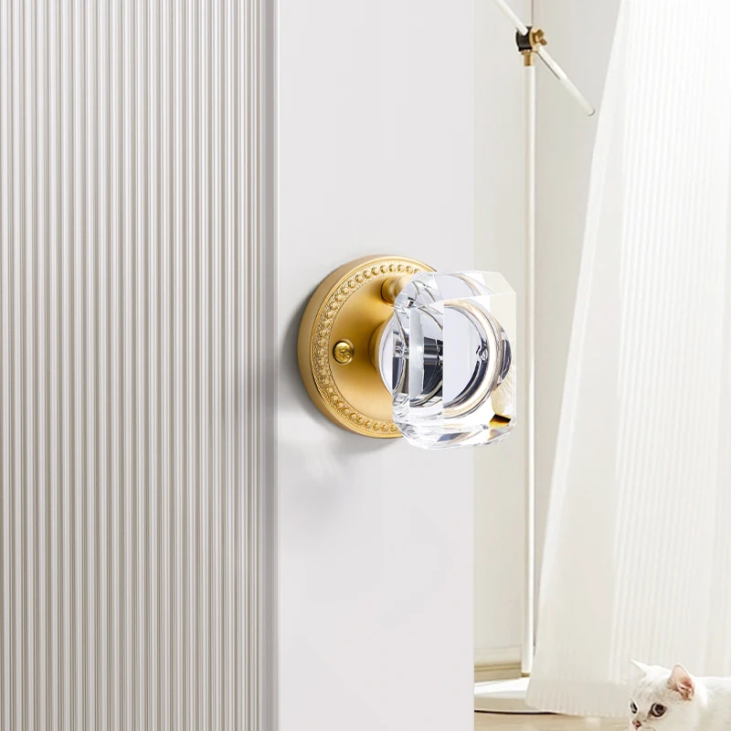 Imagem -02 - Cristal Interior Porta Knob Lock Privacidade Lock Quarto Casa Hotel Banheiro Quarto