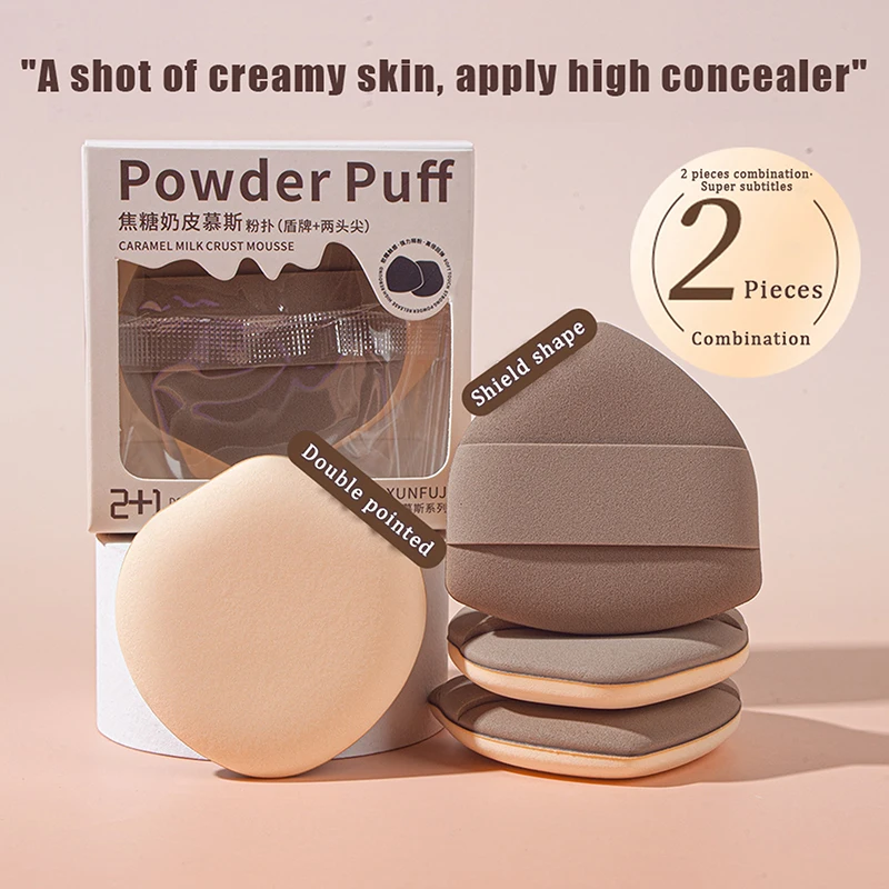 1/2 pçs almofada de ar puff maquiagem liquidificador esponjas para fundação pó corretivo detalhe compõem aplicador ferramenta beleza cosmética