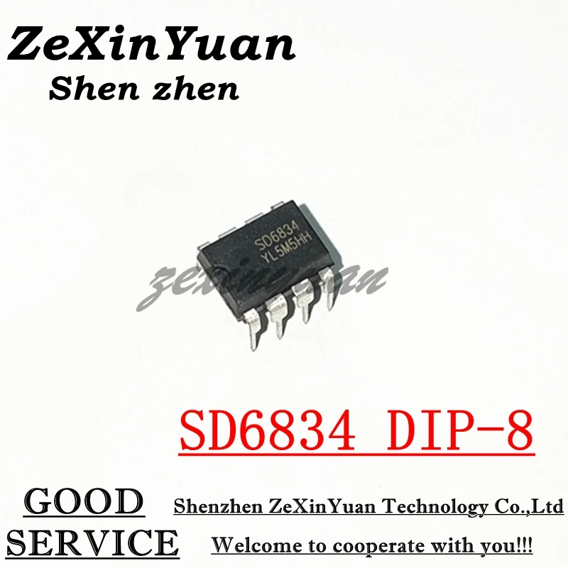 10 قطعة/الوحدة SD6834 SD6834B DIP8 جديد LED LCD رقاقة التحكم في الطاقة