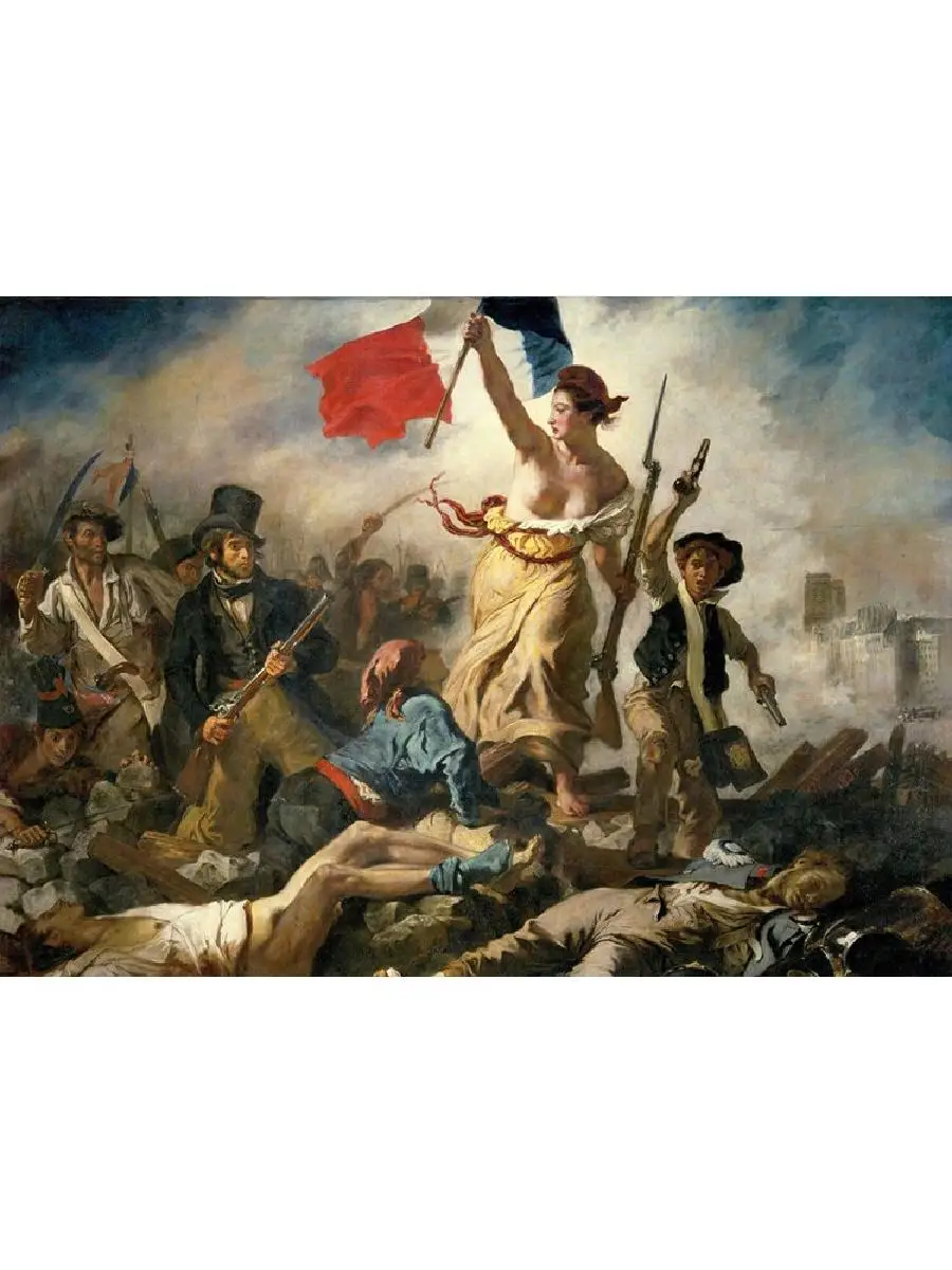Eugene Delacroix Liberty Leading The People Canvas Poster  French Revolution Marianne Wall Art for Home Decor Living Room Office