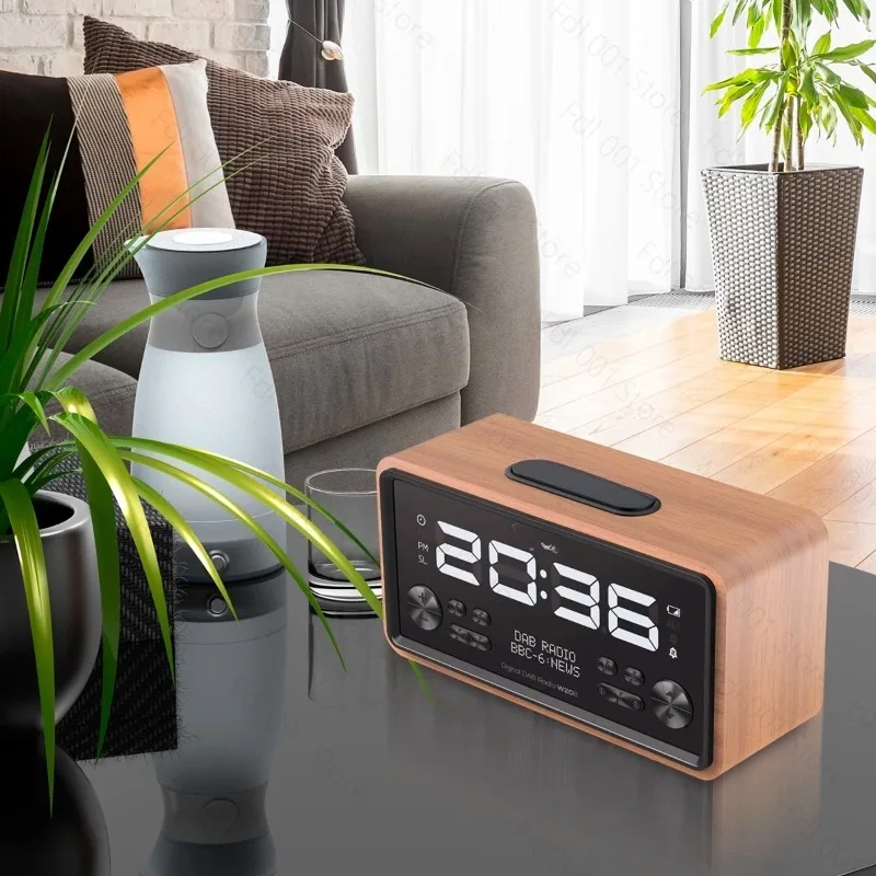 DAB+ FM Bluetooth 5.0 Radio - Multifunctional Wireless Charging Alarm Clock Speaker High-End Home Audio