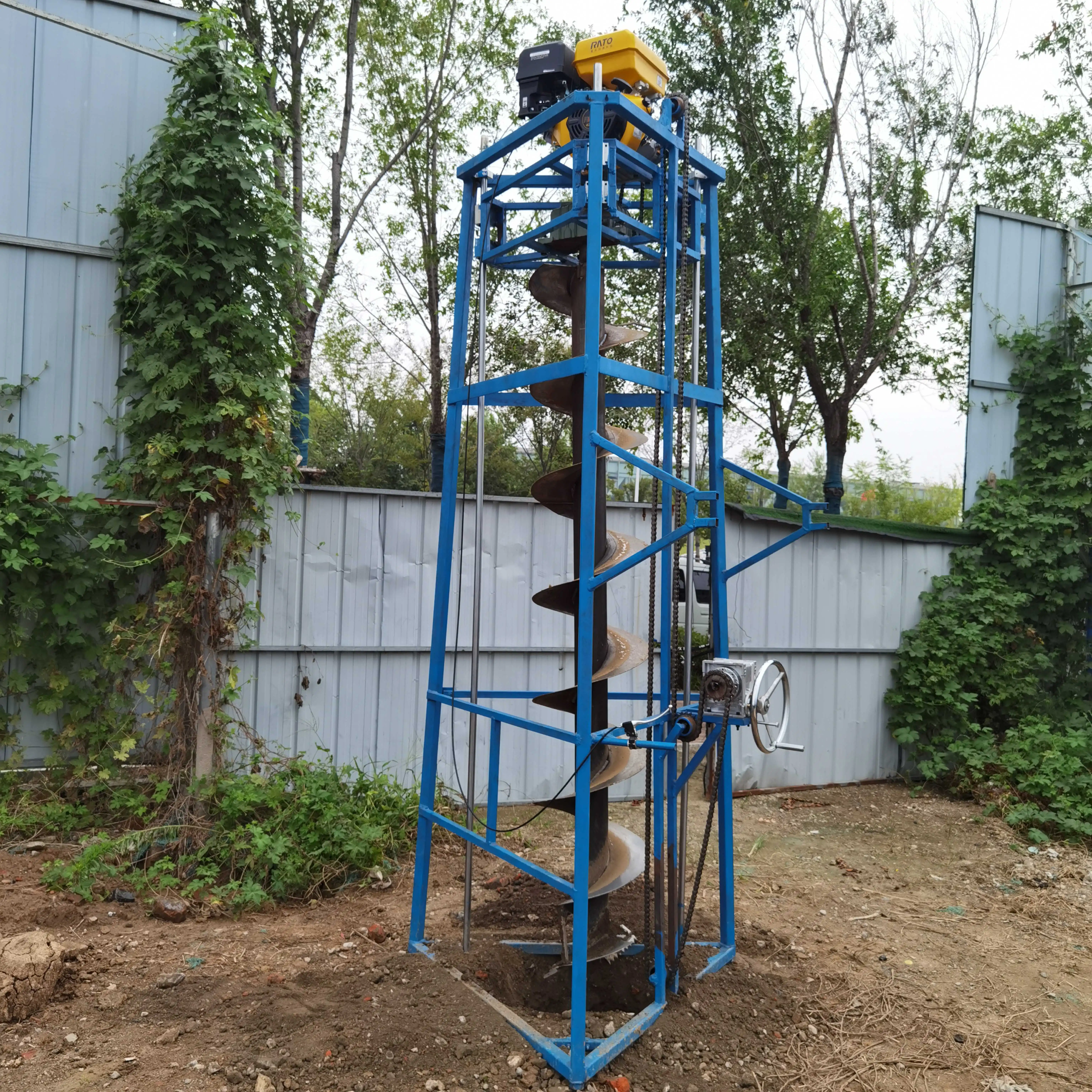 Best Selling Heavy Duty Earth Auger 15HP Diesel Engine Earth Drill Machine