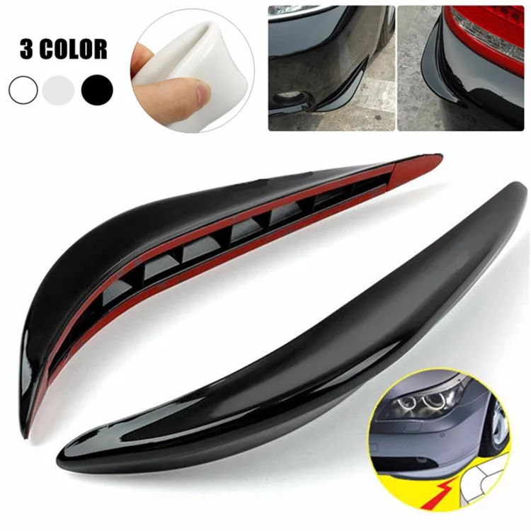 

2pcs Car Styling Universal Rubber Car Bumper Corner Protector Stickers Guards Buffer Trim Molding Anti-Scratch Protection Strip