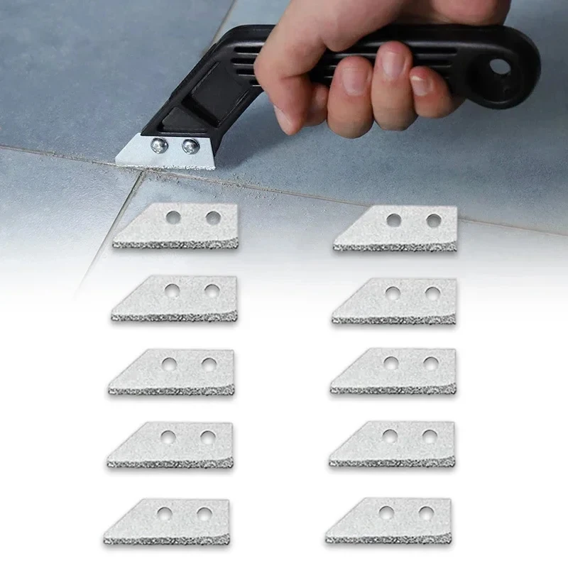 

20Pcs Diagonal Scraper Blade For Wall Floor Tile Gap Cleaning Durable Tungsten Carbide Knife Blade Household Dust Removal Tools