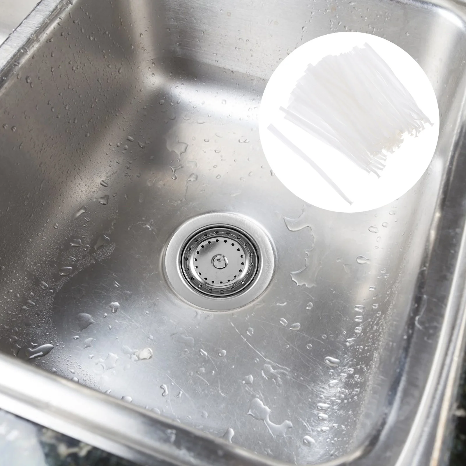 

100Pcs Kitchen Sink Mesh Strainer Disposable Filter Bag Fine Nylon Net for Preventing Clogs Food Waste Drain Filter