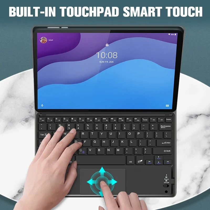 Imagem -02 - Capa de Teclado com Touchpad para Lenovo Tab M10 hd 2ª Geração Tb-x306f Tb-x306x 10.1 202 Capa do Tablet