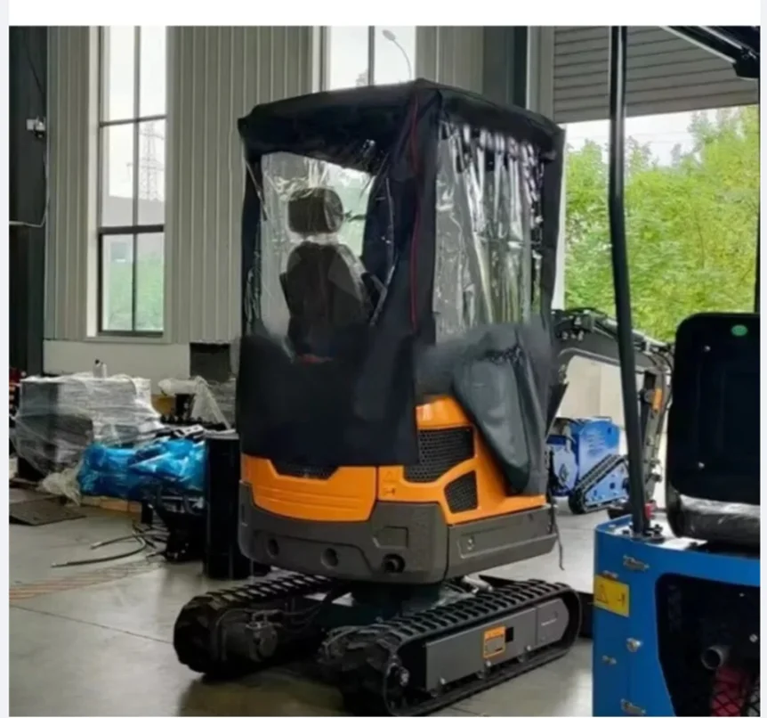 coupe-vent-chaud-de-pvc-d'auvent-de-couverture-de-voiture-de-mini-pelle-pour-kubota-sany-personnalisable