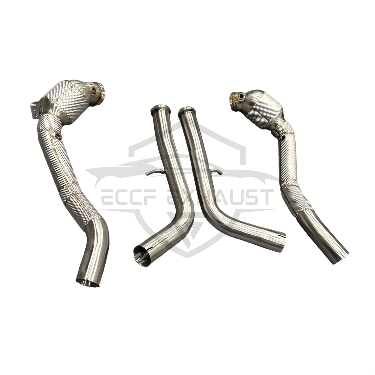 

Sporty Stainless Steel Downpipe with Heat Shield for Mercedes G63 500 550 W464 4.0T Performance Upgrade Easy Installation