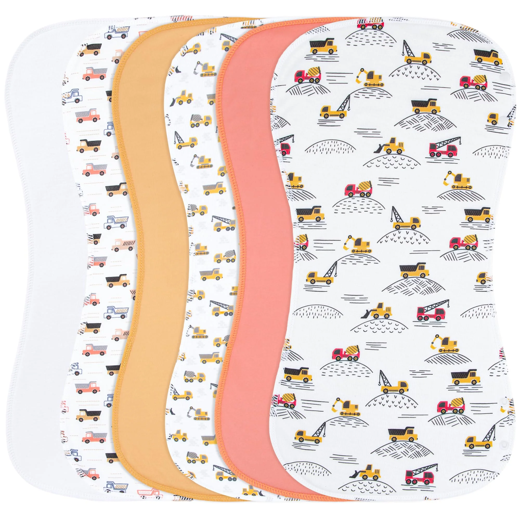 

2-in-1 Burp Cloths & Baby Bibs, Super Absorbent Soft Cotton Burping Cloths for Spit Up, 3 Layers Thick Baby Burp Rags, 6P, Girls