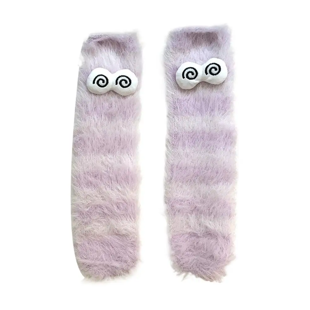 Divertente regalo di Natale Coppia Calzini di peluche per il pavimento della casa Calzini termici in velluto corallo per la casa addensato invernale Calzini per dormire in velluto