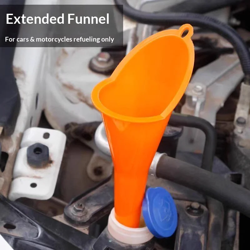 Long Stem Plastic Fuel Funnel Anti-Spill Engine Oil Refilling Tool Universal For Car Motorcycle Auto Repair Accessories