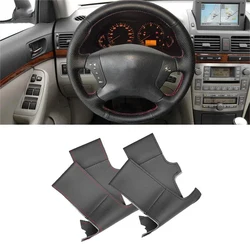 For Toyota Avensis 2003 2004 2005 2006 2007 Hand Braid Car Interior Steering Wheel Perforated Microfiber Leather Cover Trim