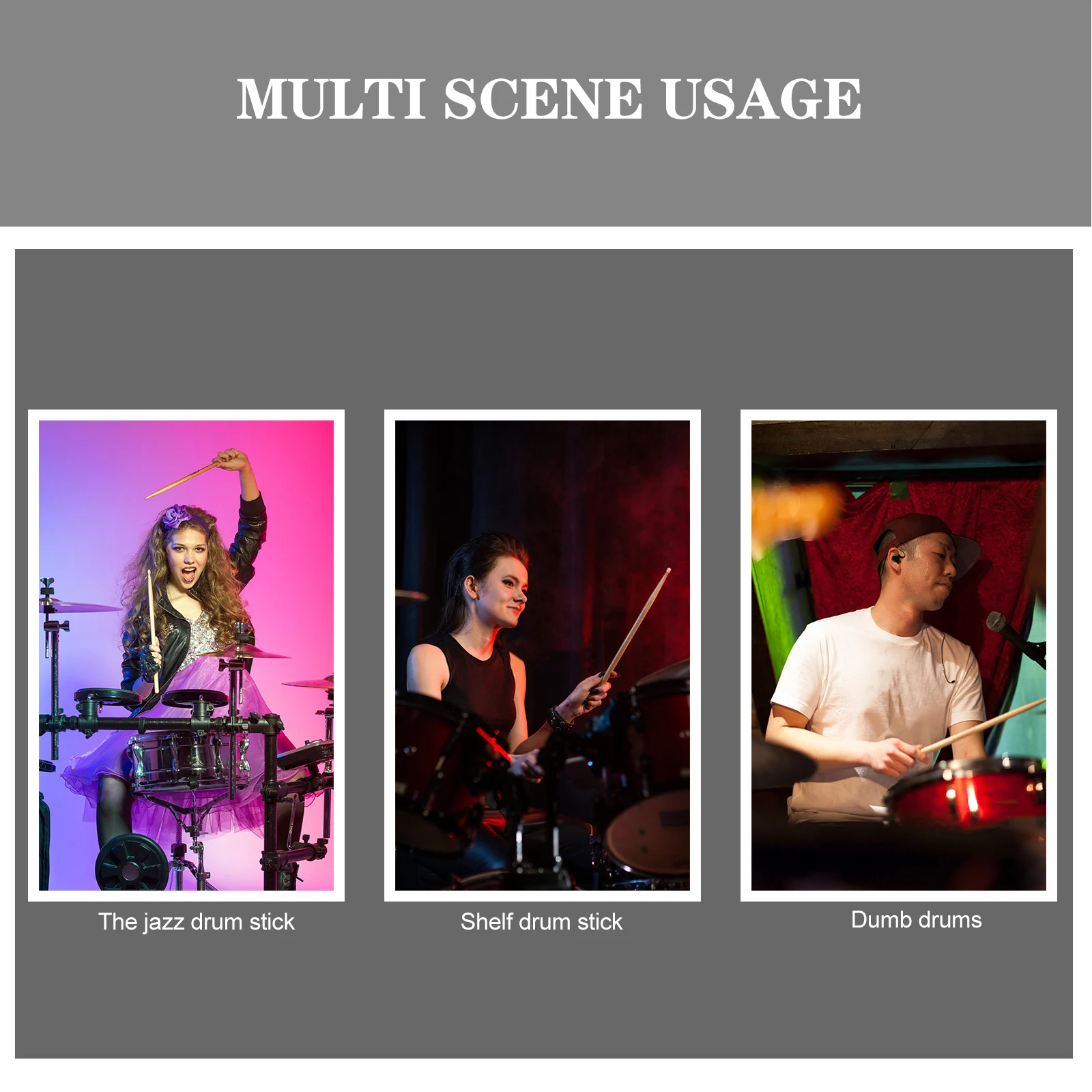 

Colorful Led Drumsticks Polymer Unbreakable Light Drum Sticks Fun Accessories Night Performance Playing Durable