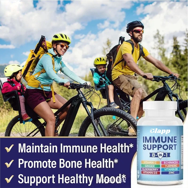 8-in-1 immune support capsule containing echinacea, vitamin C, zinc, balanced nutrition to enhance immunity health food