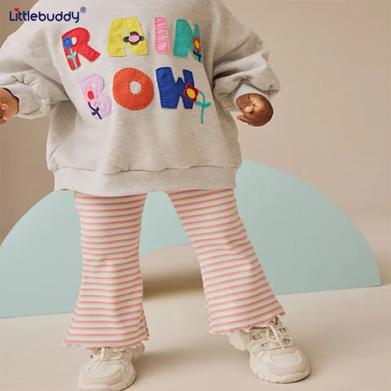 

Autumn New Girls' Sweatshirt Style Cartoon Flower Letter Patch Children's Long Sleeve Pullover