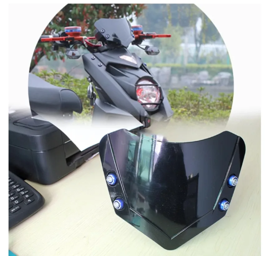 Motorcycle Scooter Bike Handlebar Front Screen Windshield Instrument Cover Kit 1x