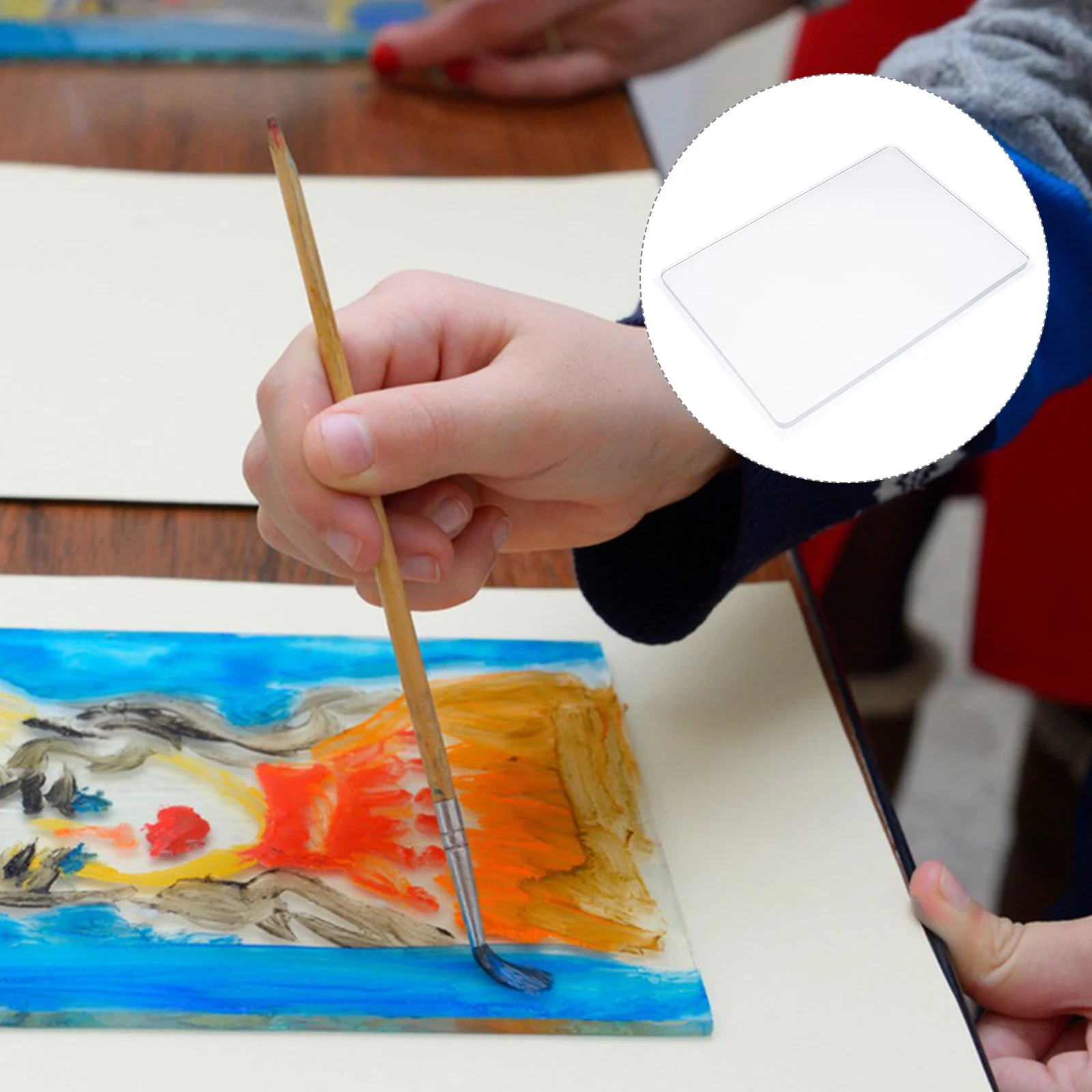 

20x25cm Soft Gel Press Pad Reusable Gel Stamp Plate for Monoprinting Kids Drawing Tools Craft Activities DIY Art Kit A4