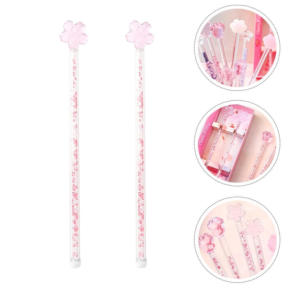 

Glass Stirring Stick Set Flower Pattern Beverage Mixing Rods for Milk Tea Wine Liquor Drinks Glass Mixing Rod Stirring Stick