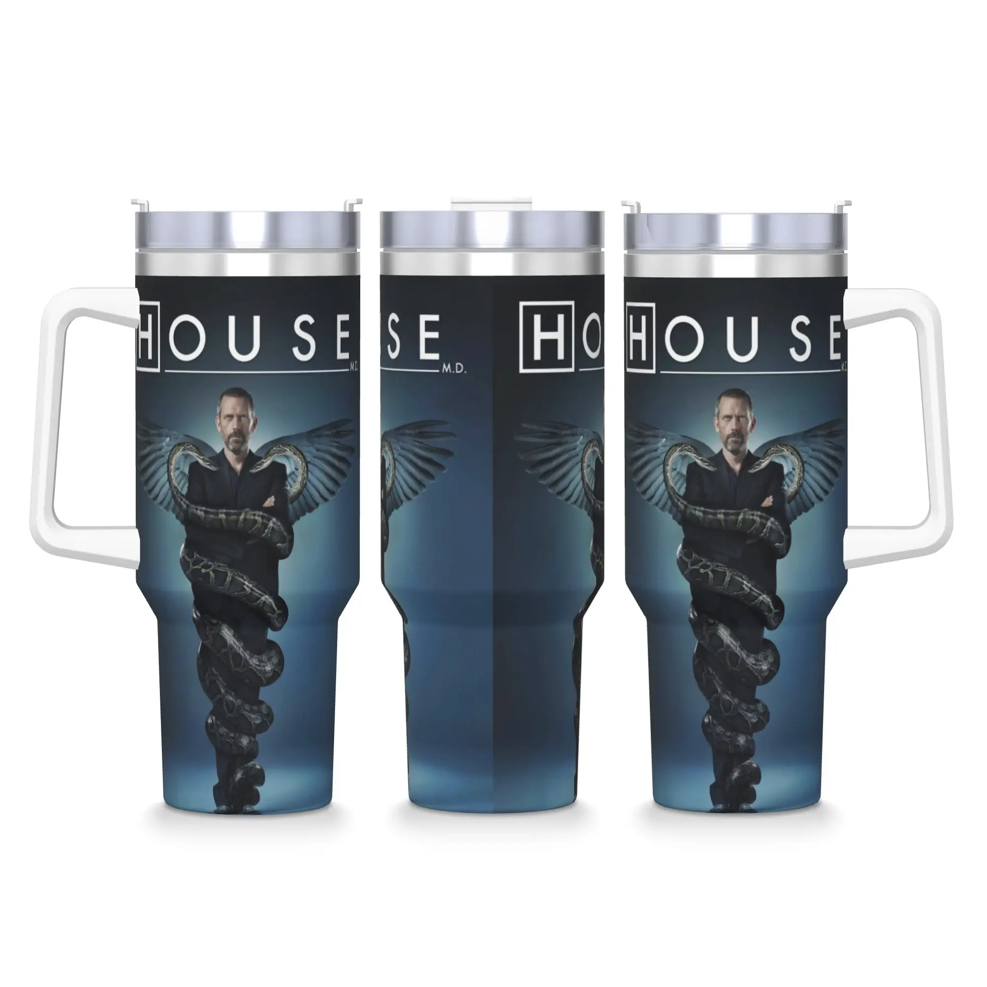 

Доктор Дом Драма Стакан из нержавеющей стали Пляжные кружки Чашка 40 унций Термокружка Сохранение тепла Холодный напиток Молоко Чай Бутылка для воды