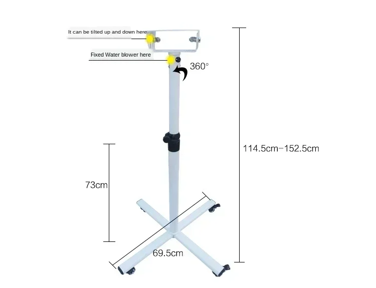 Vertical Pet Grooming Dryer StandAdjustable Dog Hair DryerStable Rack with Movable Wheels for Professional Pet Care New Arrivals