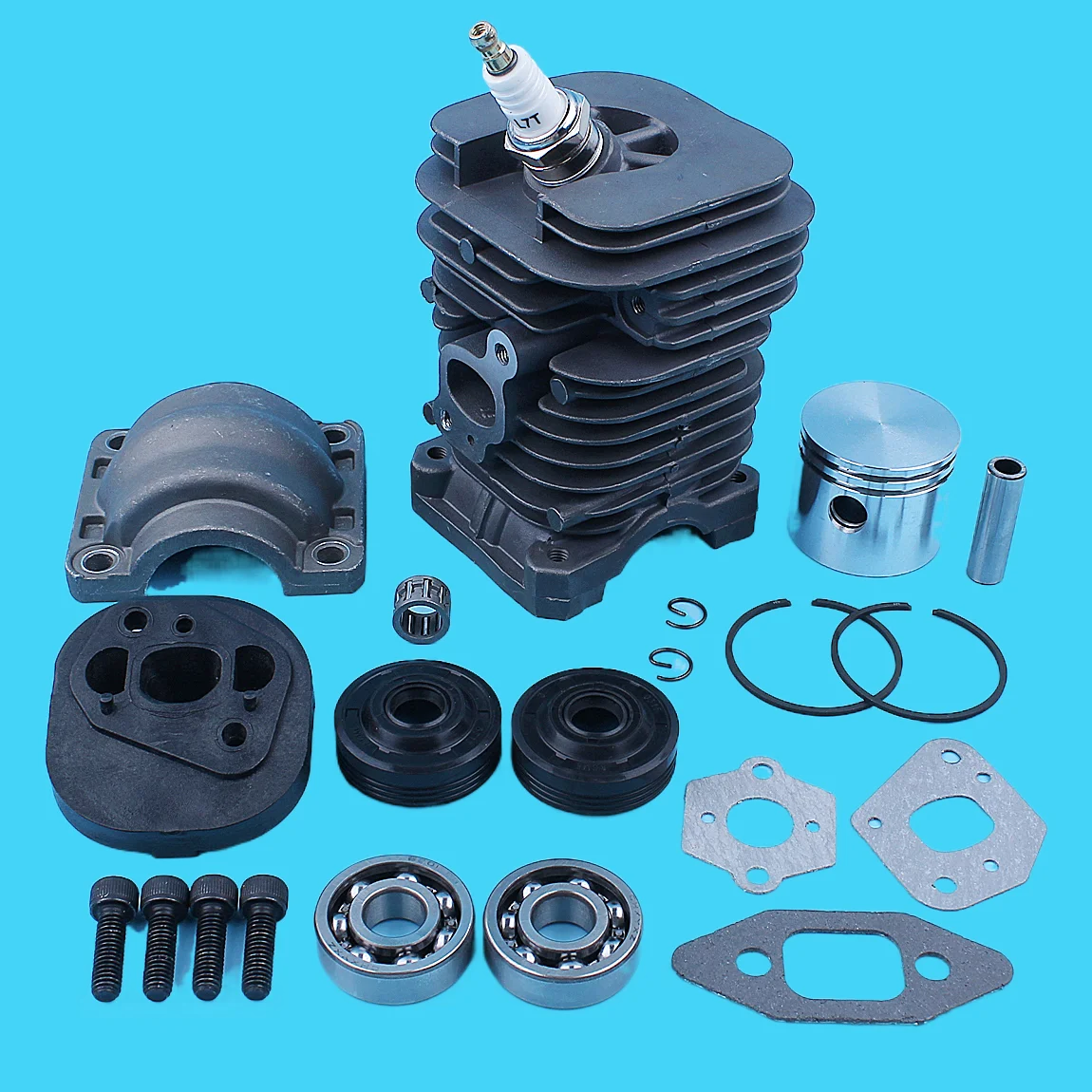 41mm Nikasil Cylinder Piston Crank Bearing Seal Gasket Kit For Poulan PP220 PP221 PP260 1950 2150 2250 2450 2550 SM4018 Chainsaw