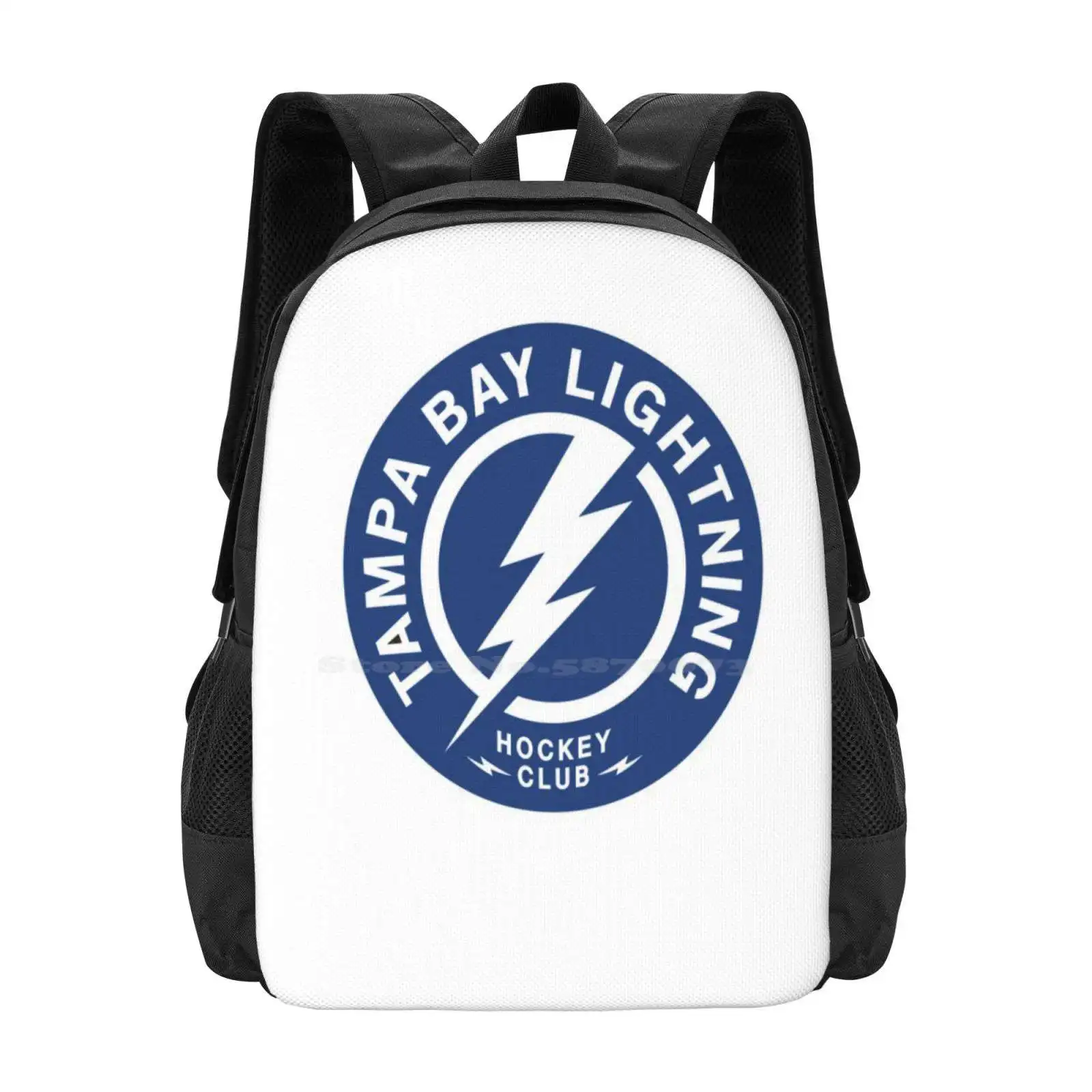 Be The Lightning Team 3D Print Design Backpack Student Bag Sports Ice Hockey Florida Tampa Bay Be The Thunder Logo