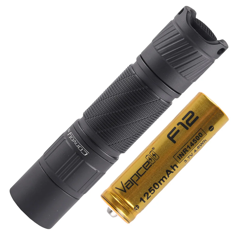 black Convoy T3 flashlight ,high CRI, AA 14500 flashlight,XPG2 219B 219C LH351D 519A 12groups with battery