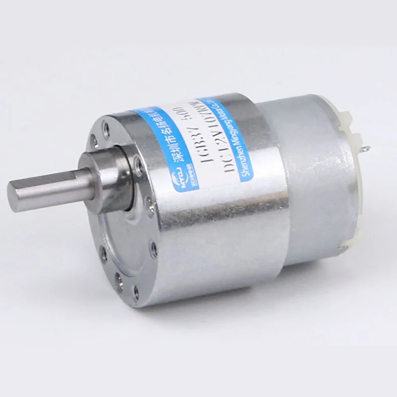 12V 24V Micro 37mm DC Gear Motor Adjustable Speed Can CW CCW High Torque Motor For Home Appliance JGB37-500