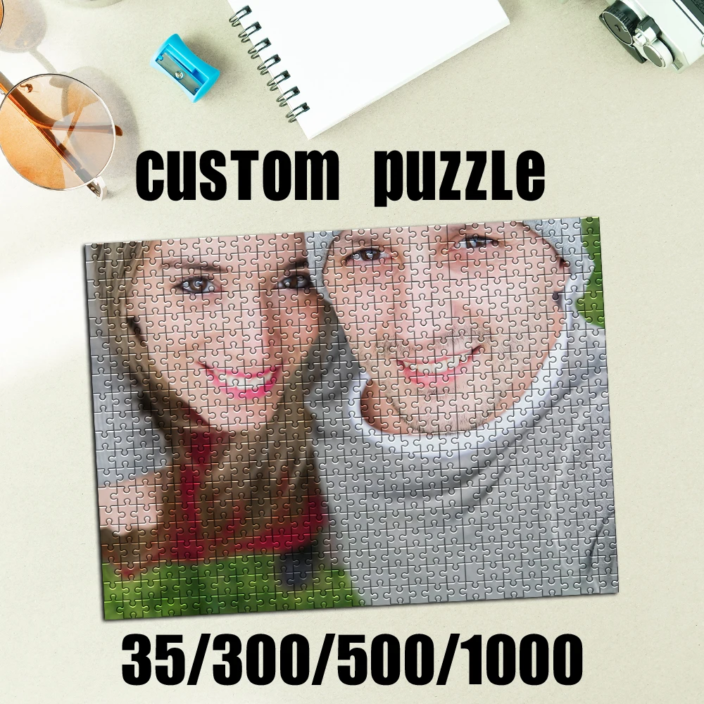35/300/500/1000pcs Personalized Custom Photo Puzzle Couple Photos Puzzle Ideal Gifts for Him Her Family Friends Children