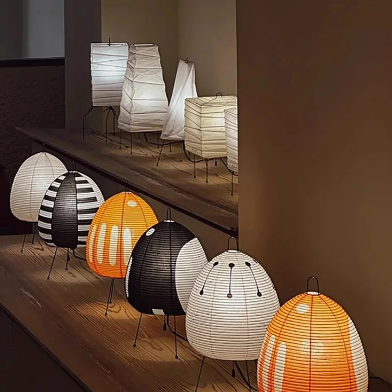 

Living room desk lamp, wabi-sabi atmosphere paper lamp, bedroom study bed and breakfast desk lamp