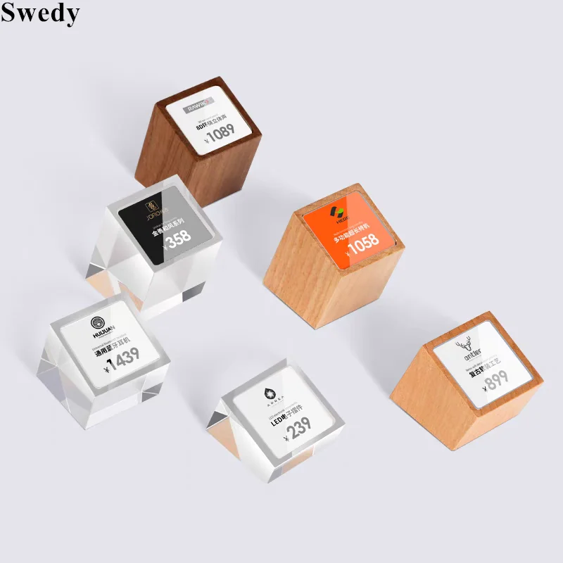 

Набор из 10 маленьких акриловых держателей для табличек, настольных карточек, билетов, ценников, для часов, колец, телефонов, ювелирных изделий