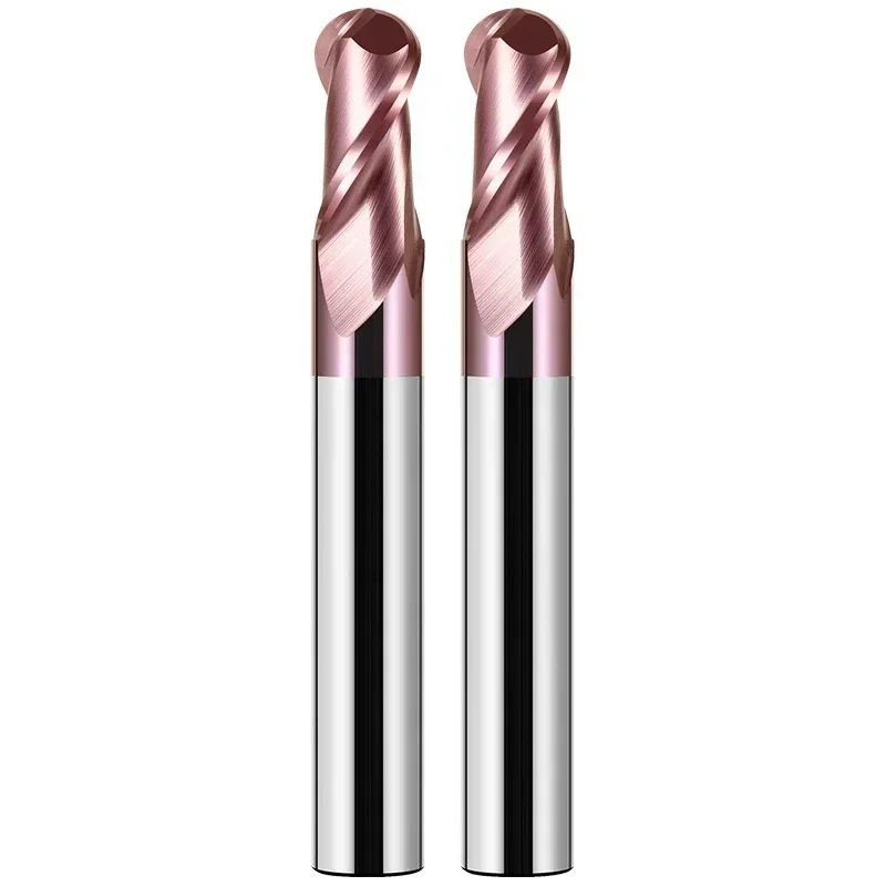 

1pc ball nose end mill 2 flutes R0.5-R6.0 cnc end milling cutter bit for metal face and slot machining hrc60 coated end mills