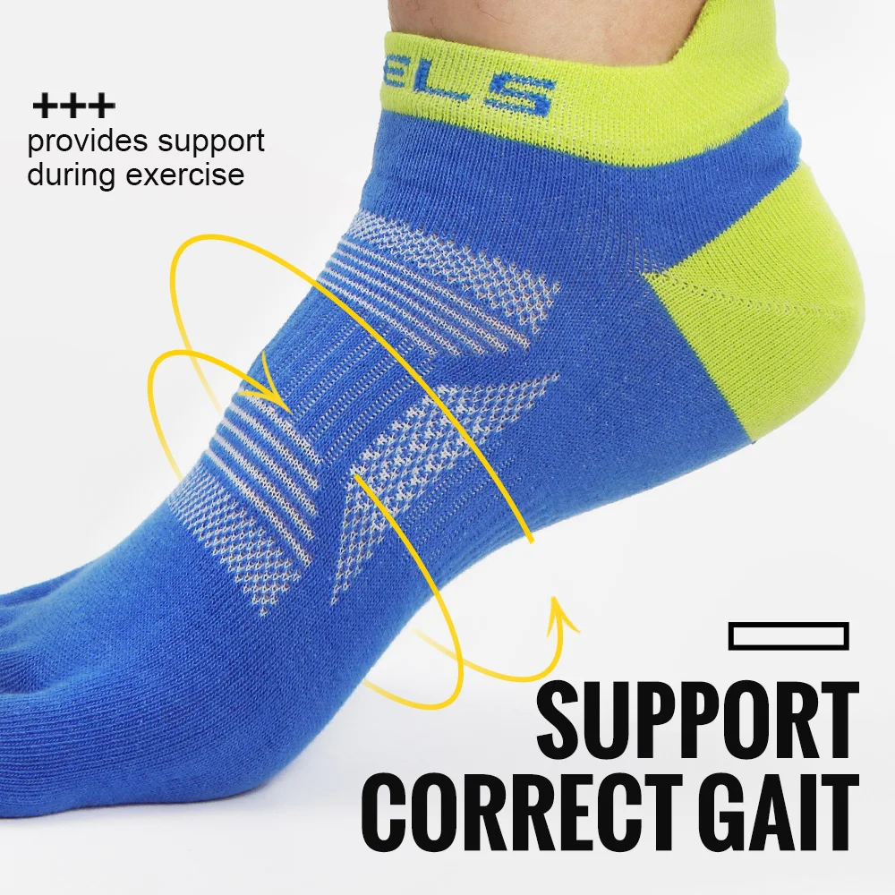 WRELS Toe Socks 5 Finger Athletic Running Low Cut Toe Socks for Men Women Moisture Wicking Quick-Dry Running Five Finger Socks