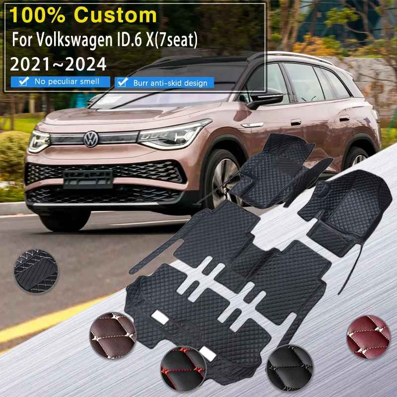 

Fit For Volkswagen ID.6X VW ID6 X ID 6 X 2021 2022 2023 2024 7seat Car Floor Mats Dirt-resistant Pad Foot Carpet Car Accessories