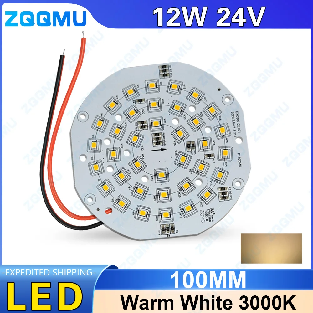 

1 Piece 12W Low Voltage Lamp Panel Downlight 24V Lamp Panel Constant Voltage DC LED Light Source Panel Warm White Temperature