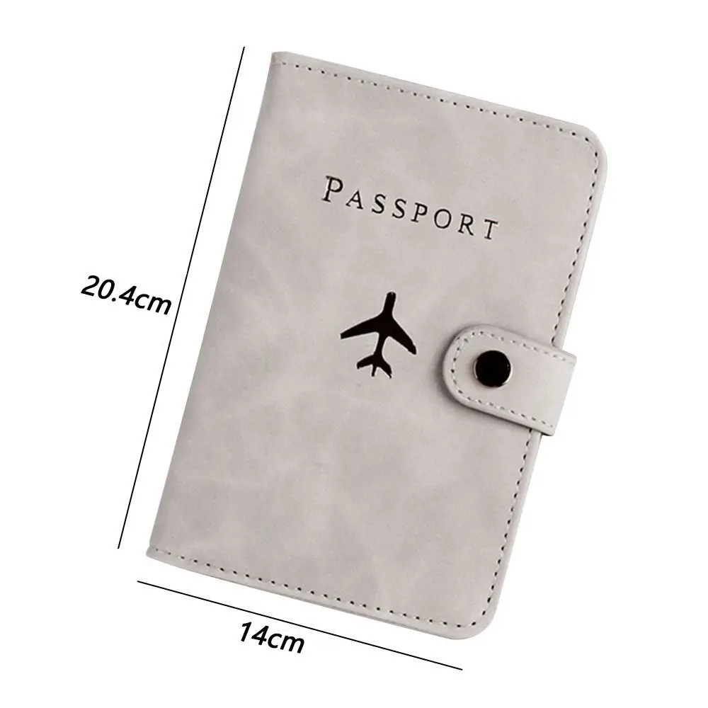 High Quality Waterproof Travel Passport Covers Buckle Hasp Passport Covers Case PU Leather Passport Book Travel Accessories view 6