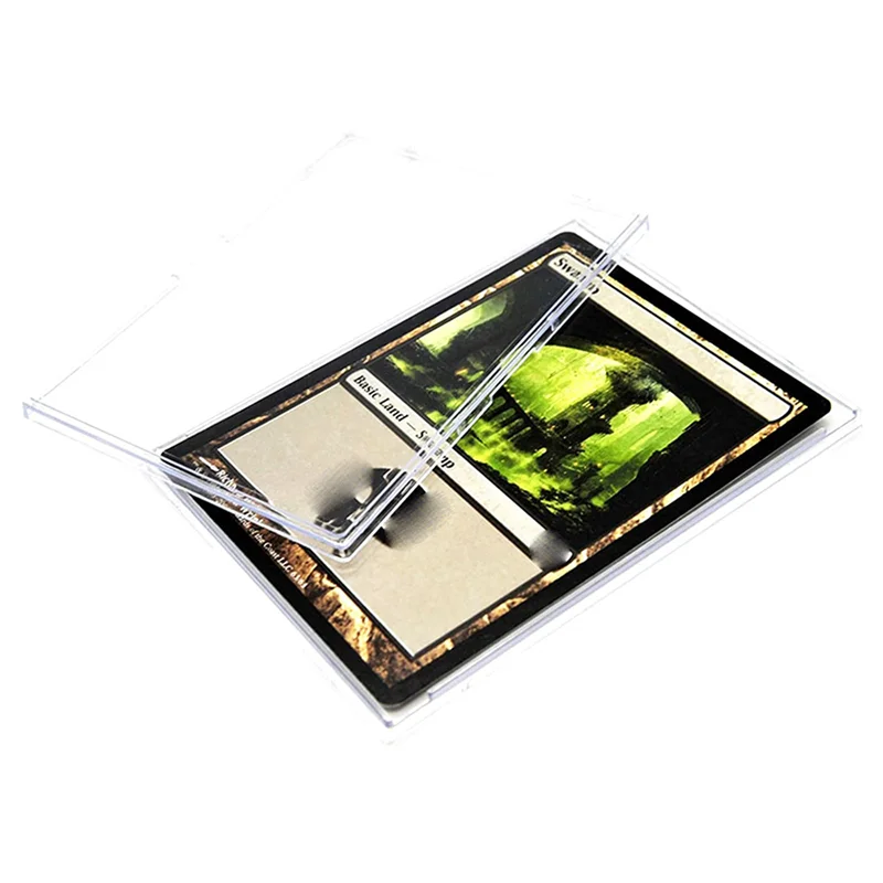 Fundas para tarjetas Top Loaders 20 Protector de tarjetas de plástico duro Ladrillo de tarjetas transparente + 4 soportes de exhibición