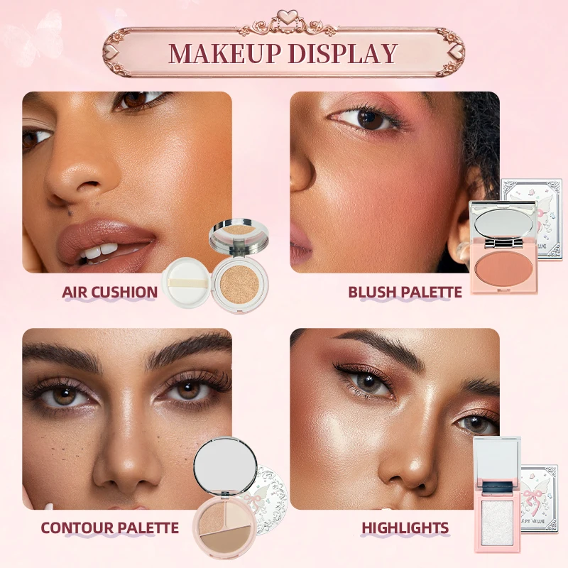 高級メイクアップセット、ピンクの蝶のモチーフのコスメティック - Beauty Makeup Eyeshadow Palette のレビューと価格