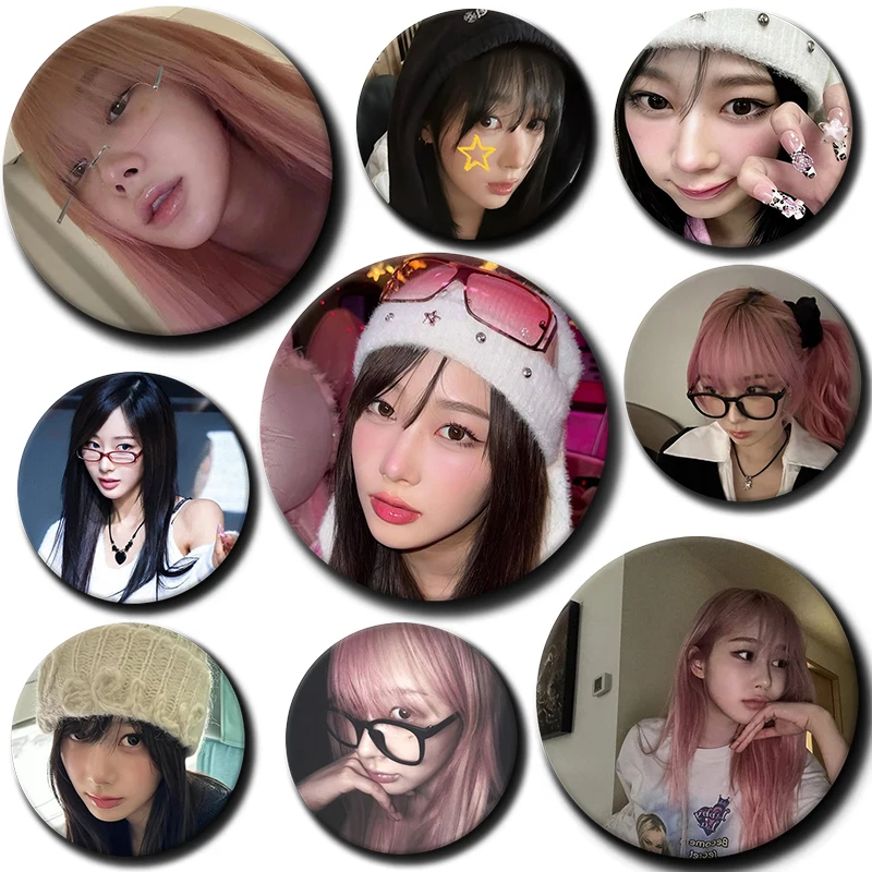 58MM Korean Kpop Band Member Brooches Badge G-Giselle Aesthetic Soft Button Pin Bag Decor Accessories Fans Collect Friends Gifts